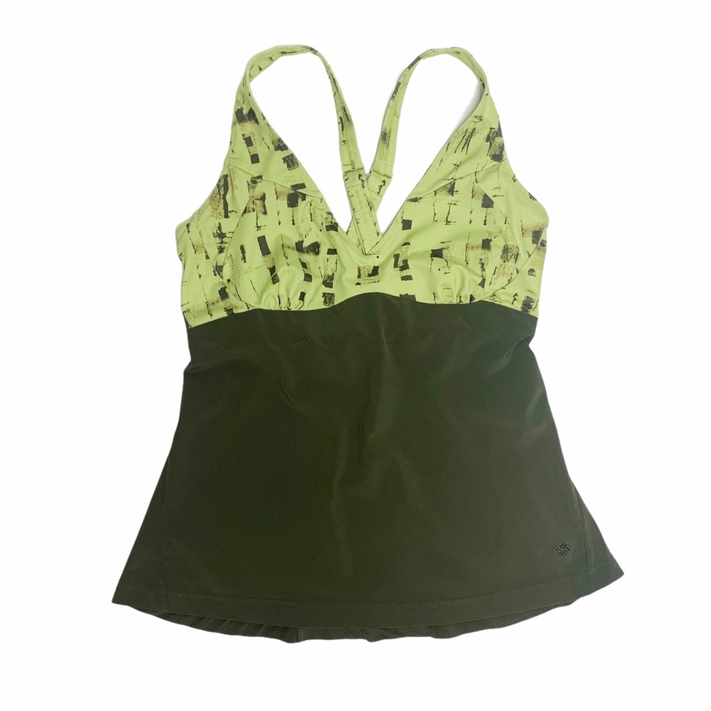 Columbia Light & Dark Green Razor Back Tank